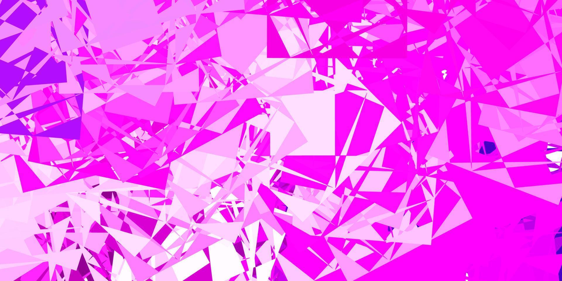 textura de vector violeta claro, rosa con formas de memphis.