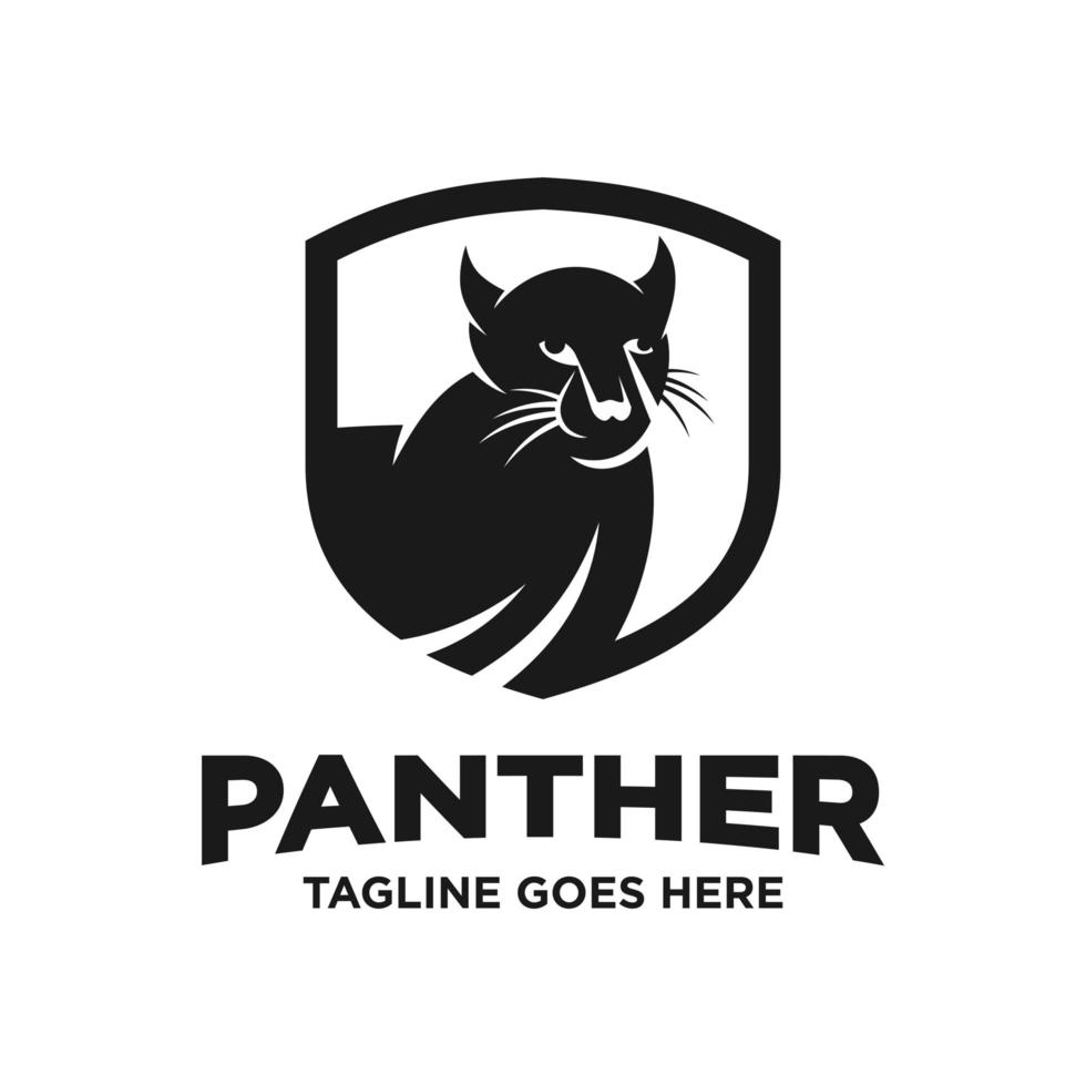 plantilla de diseño de logotipo de pantera negra vector