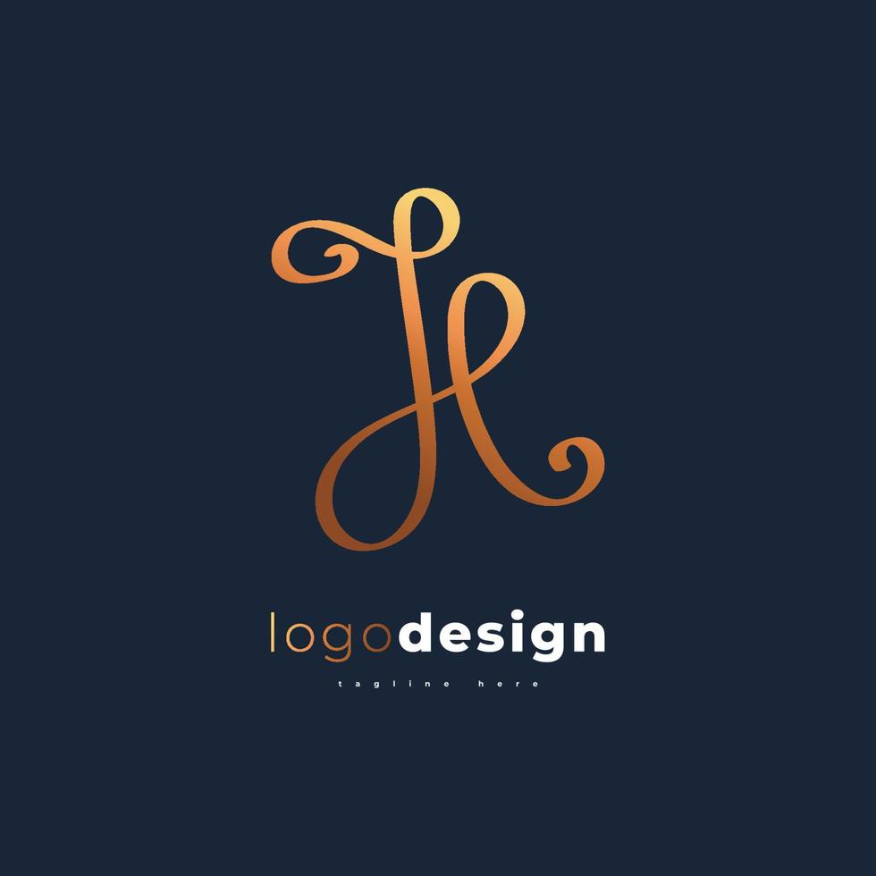 Elegant and Minimal Initial Letter JL or DL Logo Design with Handwriting Style. JL or DL Signature Logo or Symbol for Business Identity vector