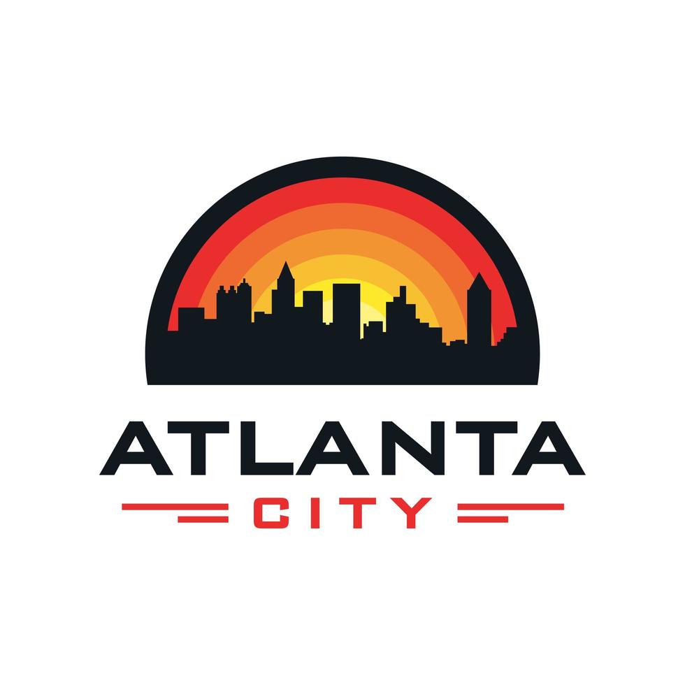 diseño de logotipo de la ciudad de atlanta vector