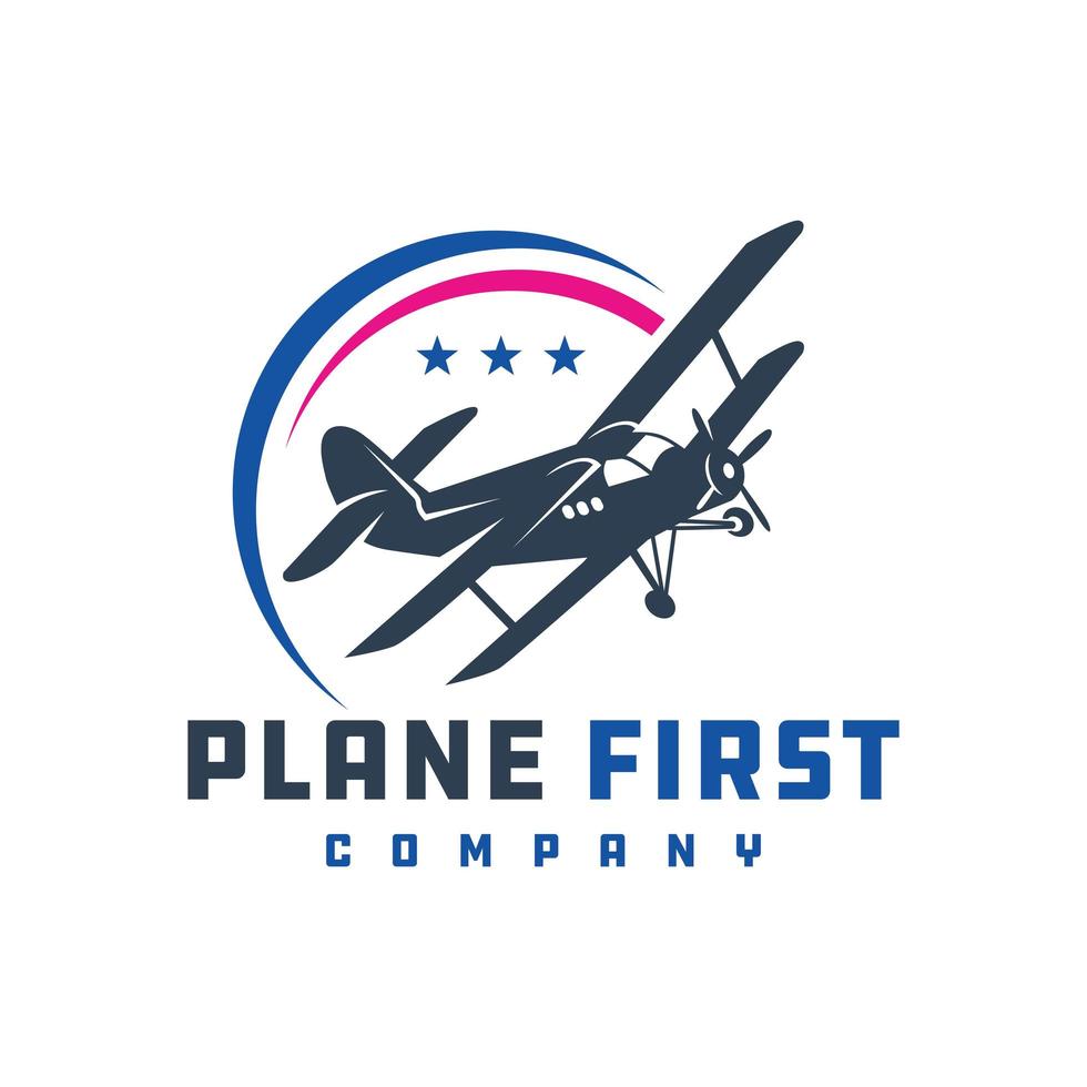 diseños de logotipos de aviones antiguos vector