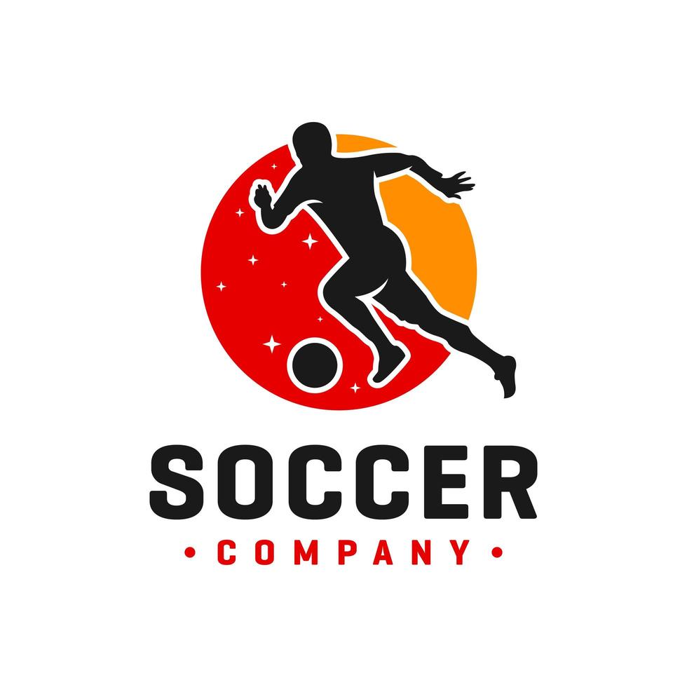 diseño de logotipo de fútbol moderno vector