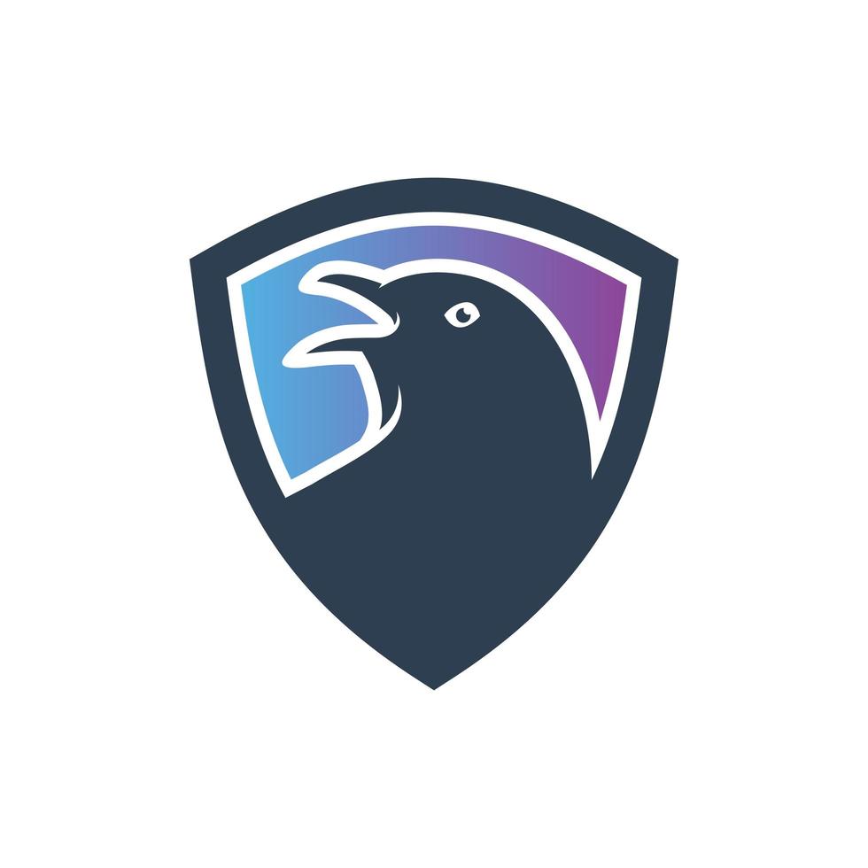 Modern flying starling logo vector