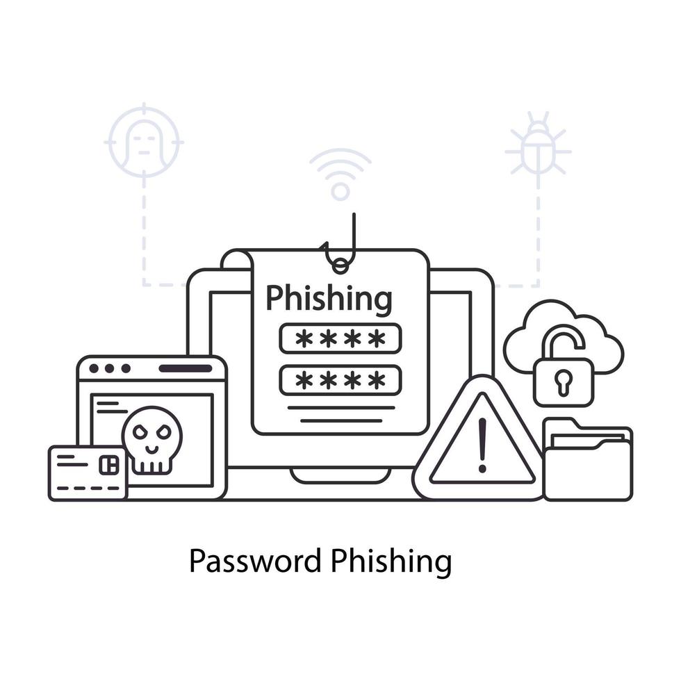 A trendy vector design of password phishing