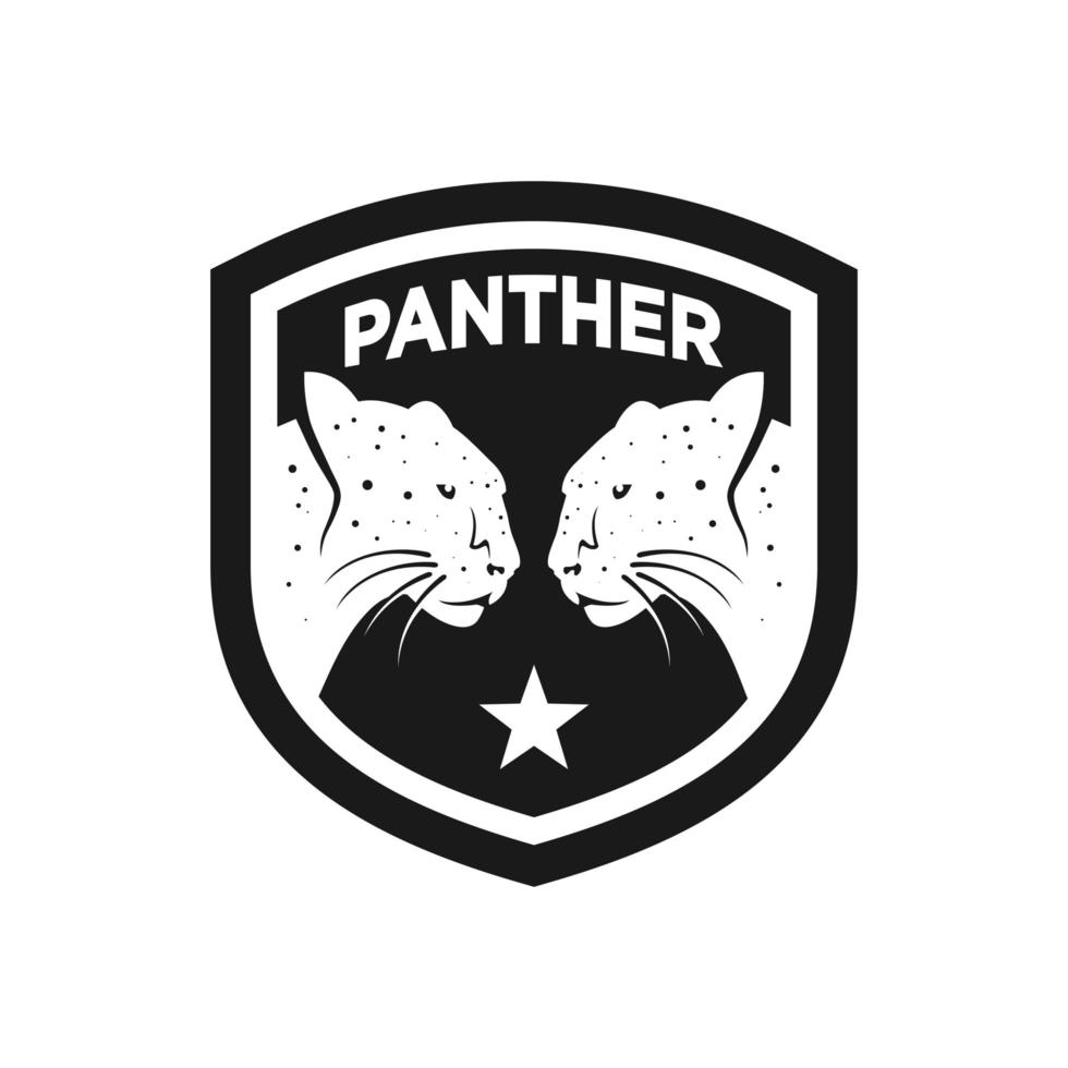 black panther logo design template vector