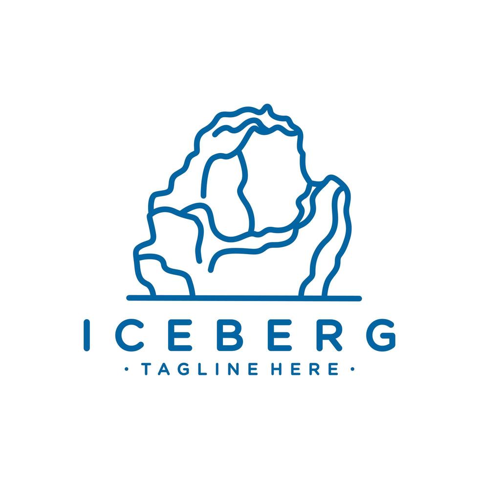 diseño de logotipo de iceberg vector
