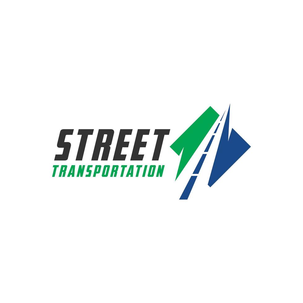 logotipo moderno de transporte por carretera vector