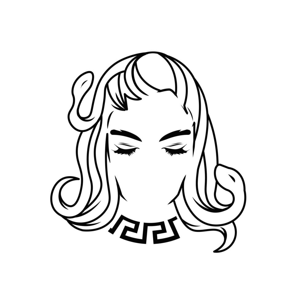 medusa head ,illustration medusa vector