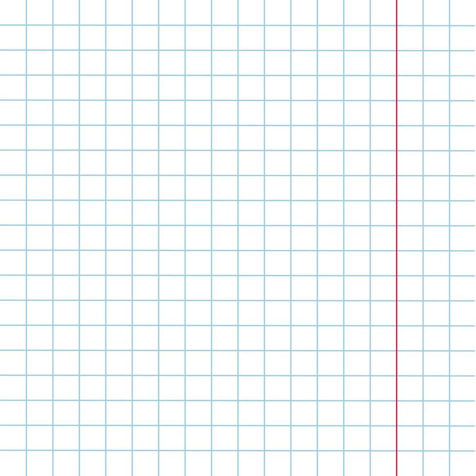 sheet in a cage. Red fields. Diary, notebook, notebook design template. Keeping a diary, records. Learning to count and mathematics. Vector illustration