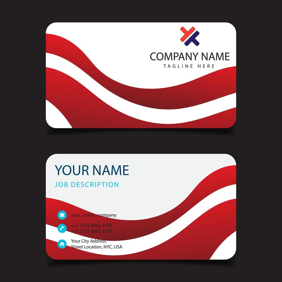 Business card design set template for company corporate style vector