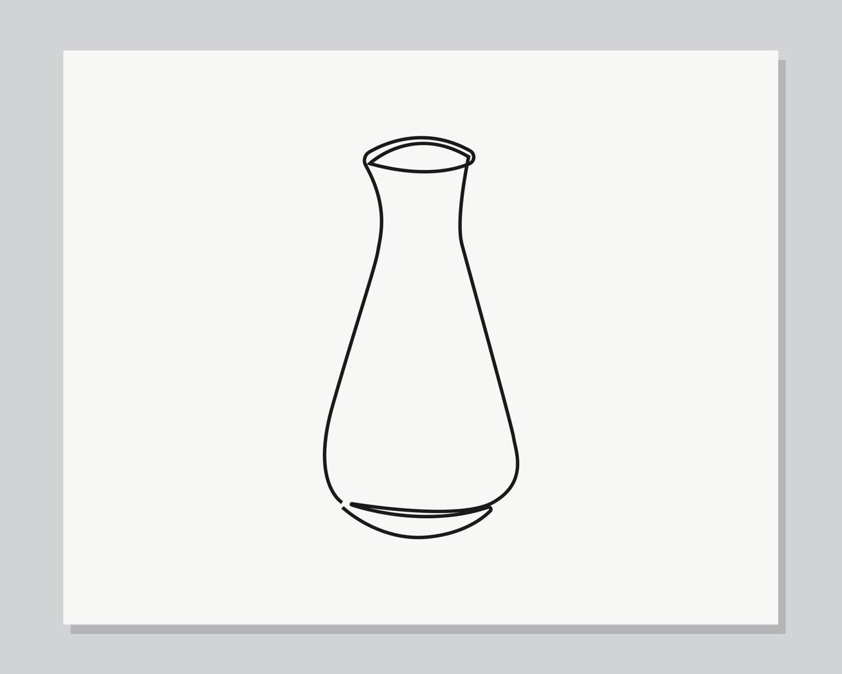 vase continuous one line illustration vector