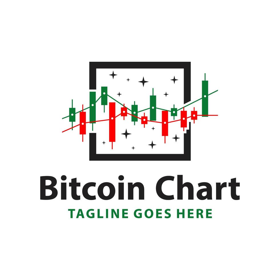 modern bitcoin digital graphic logo vector
