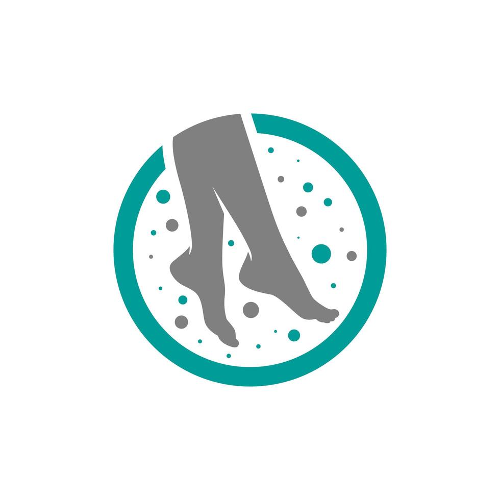 modern human foot logo vector