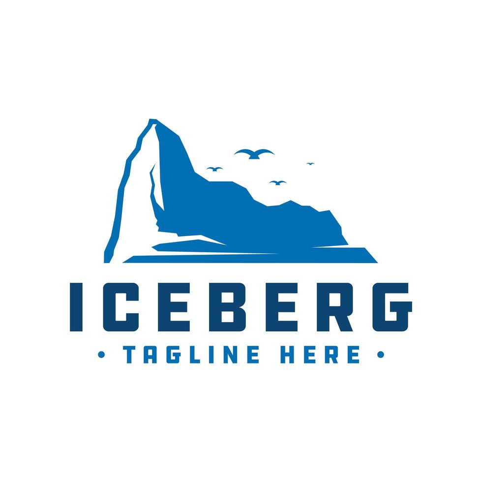 diseño de logotipo de vector de iceberg