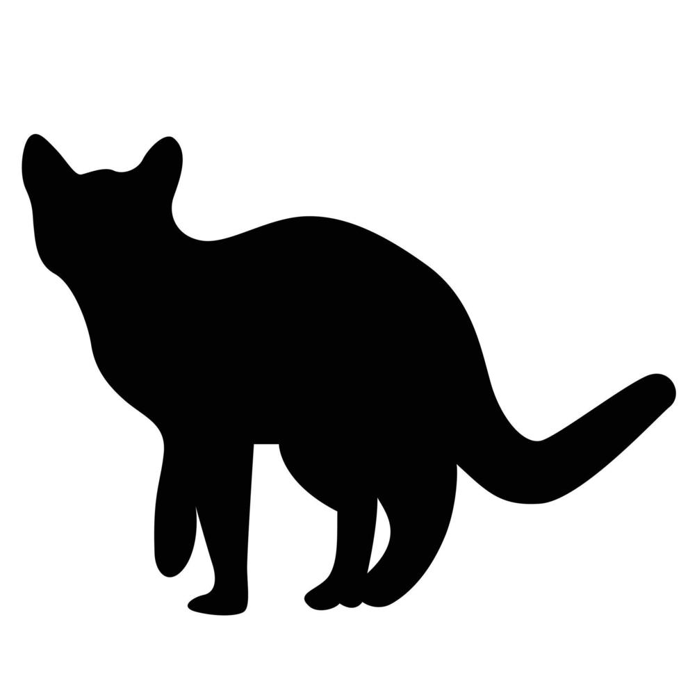 movimiento de gato silueta de un gato vector