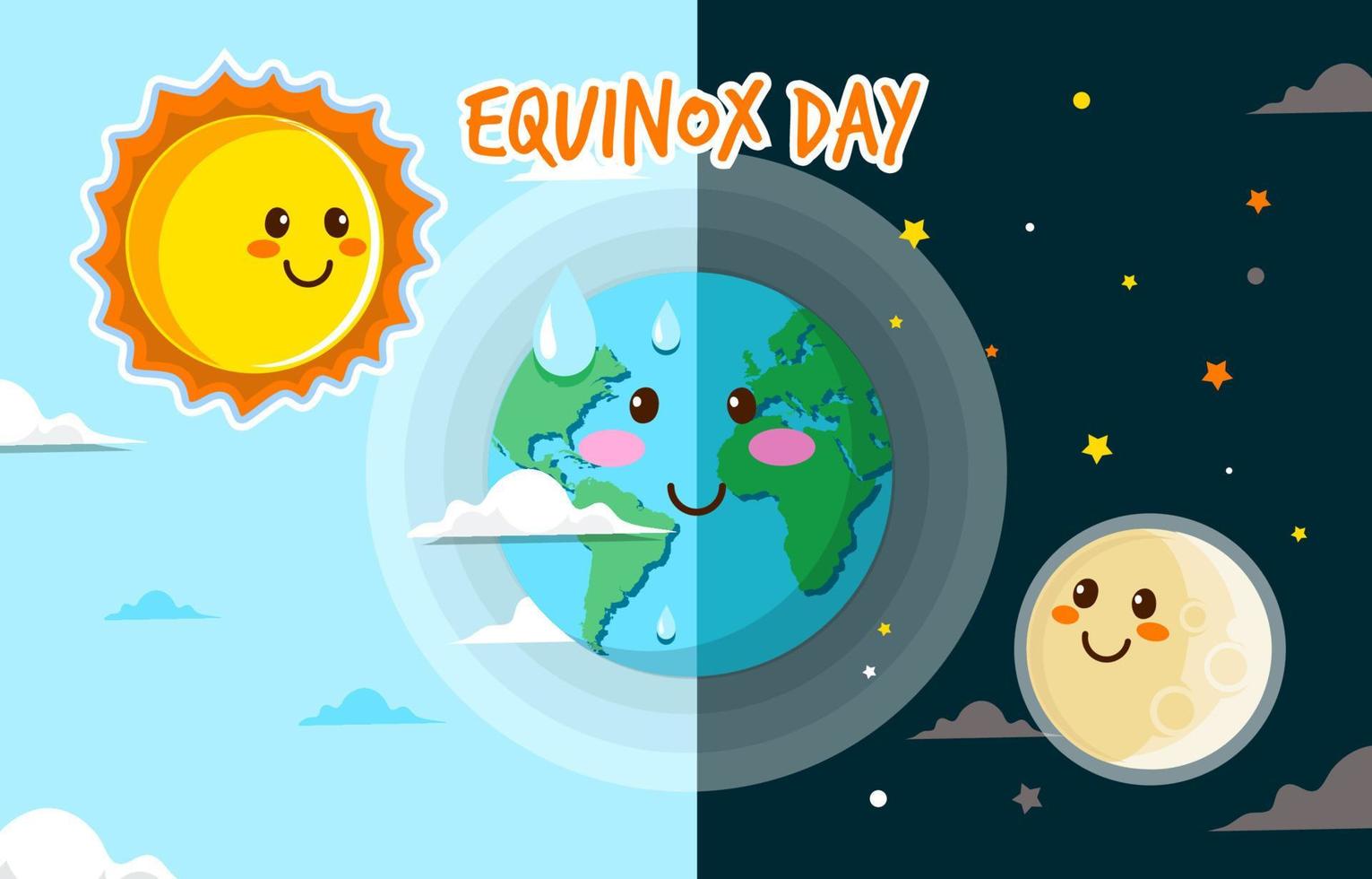 Equinox Day Concept vector