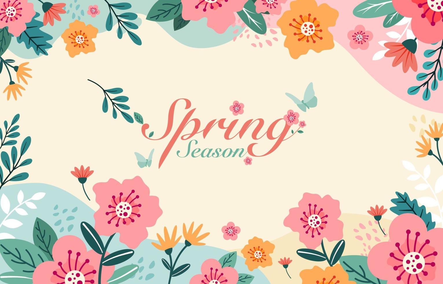 fondo de temporada floral de primavera vector