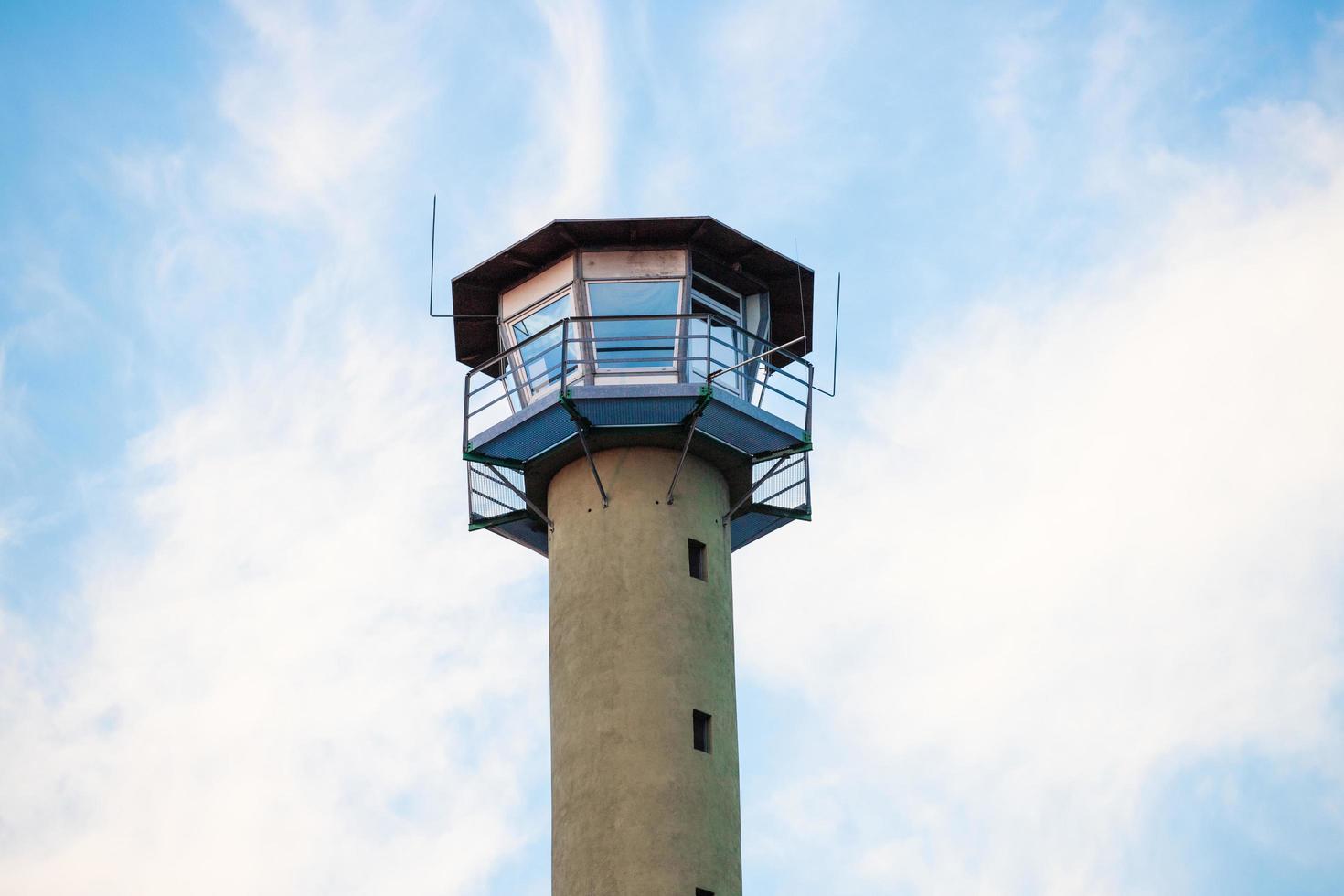 Observation tower against the sky. photo