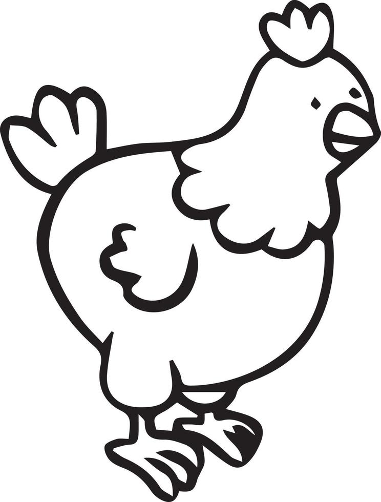dibujos animados lindo gallinas para colorear gratis página de fotos  descarga 5021161 Vector en Vecteezy