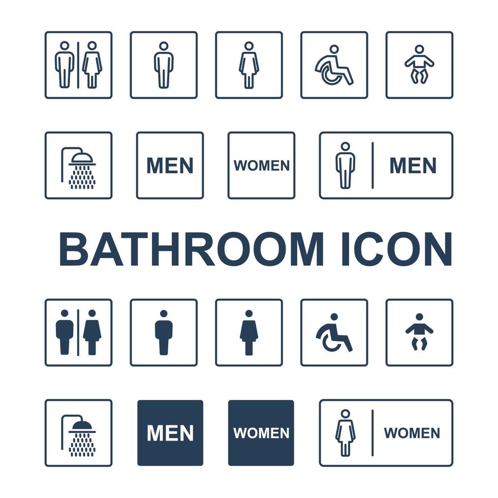 icono de baño para web, presentación, logo, símbolo de icono vector