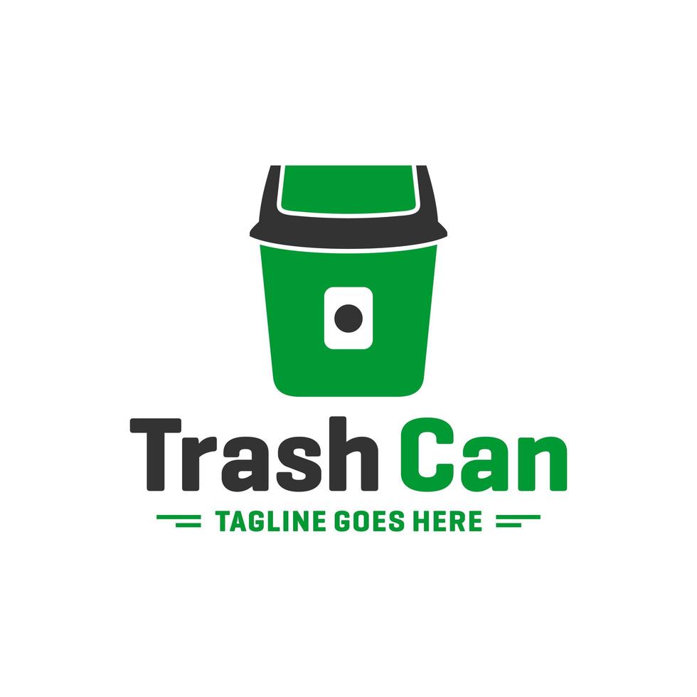 garbage disposal box modern logo vector