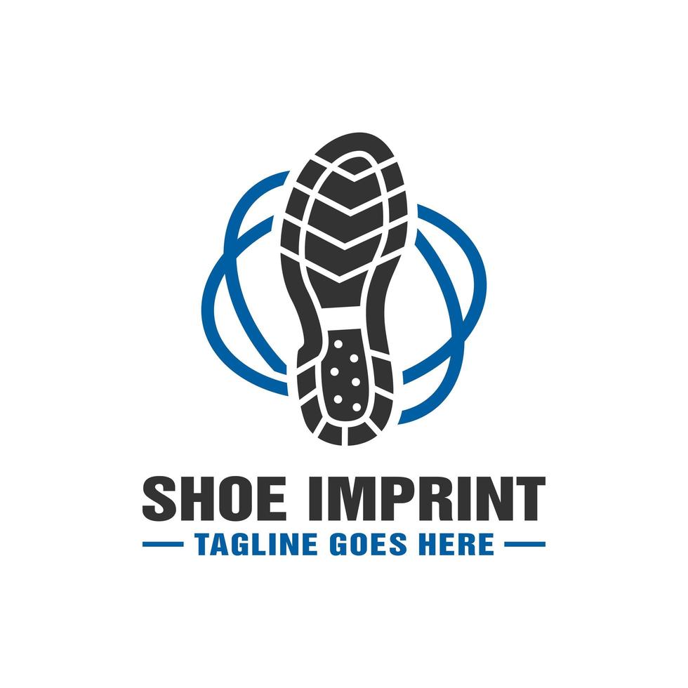 logo design of boot imprint vector