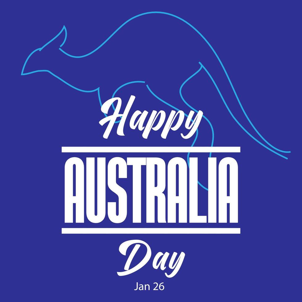 signo del día de australia vector