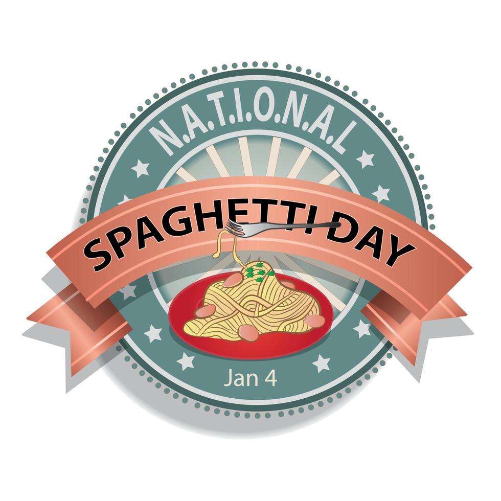 National Spaghetti Day Sign 5021417 Vector Art at Vecteezy