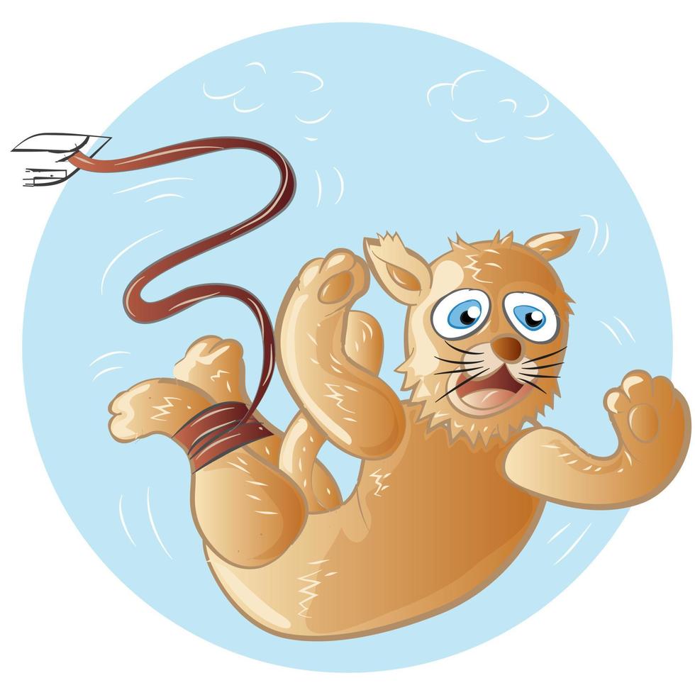 Bungee Jumping Cat vector