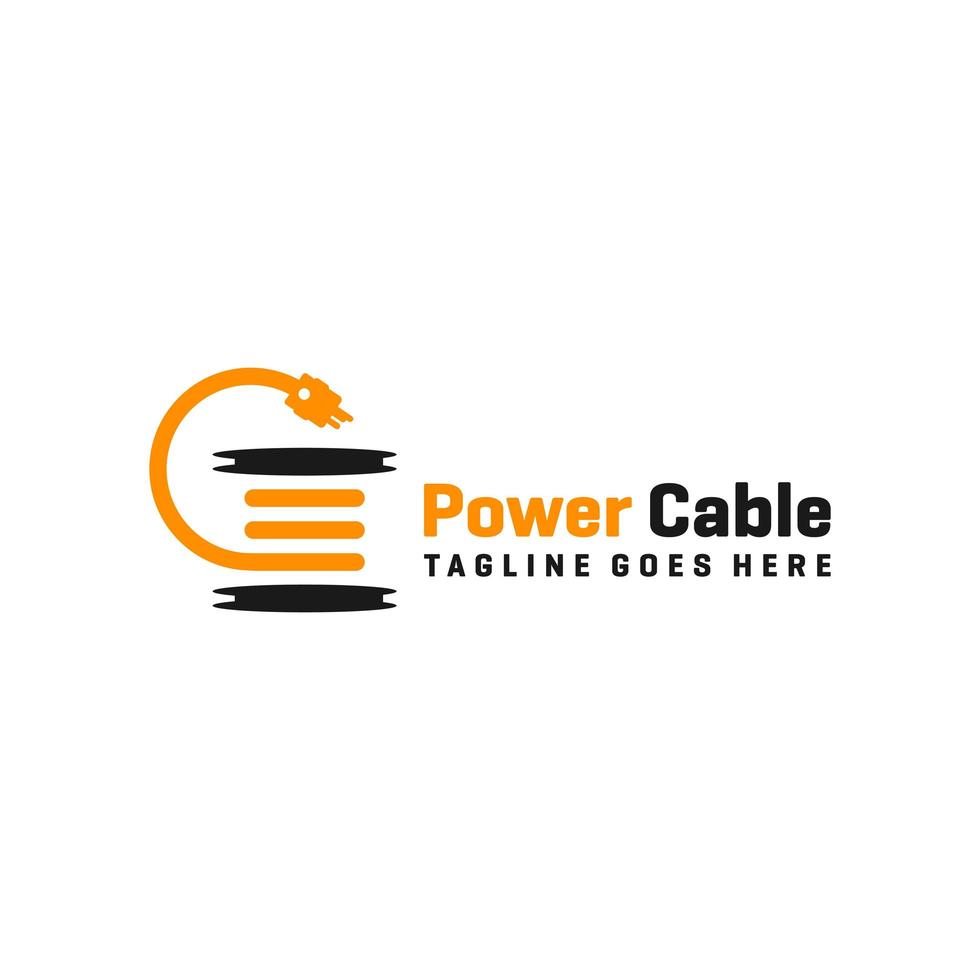 electrical wiring or connector cable logo vector