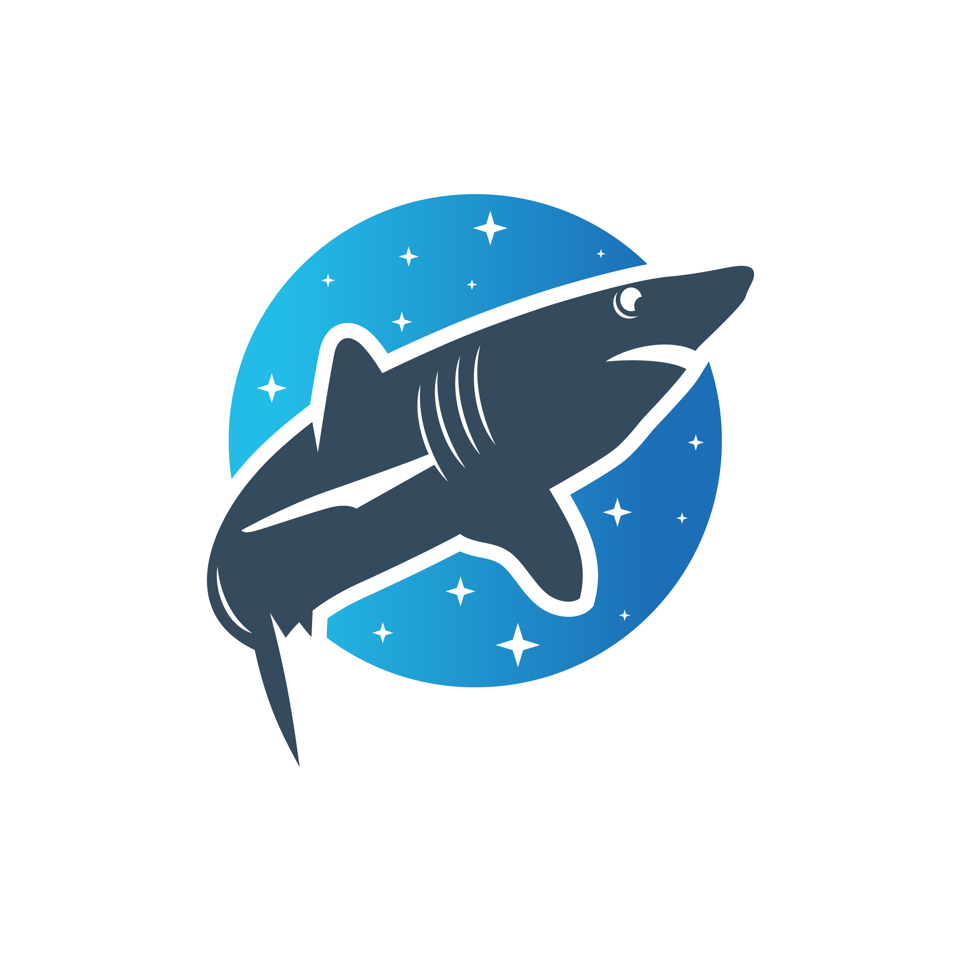 Sea shark vector logo 5021473 Vector Art at Vecteezy