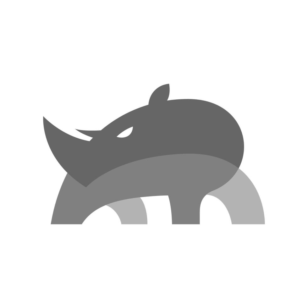 rinoceronte logo icono símbolo vector diseño gráfico