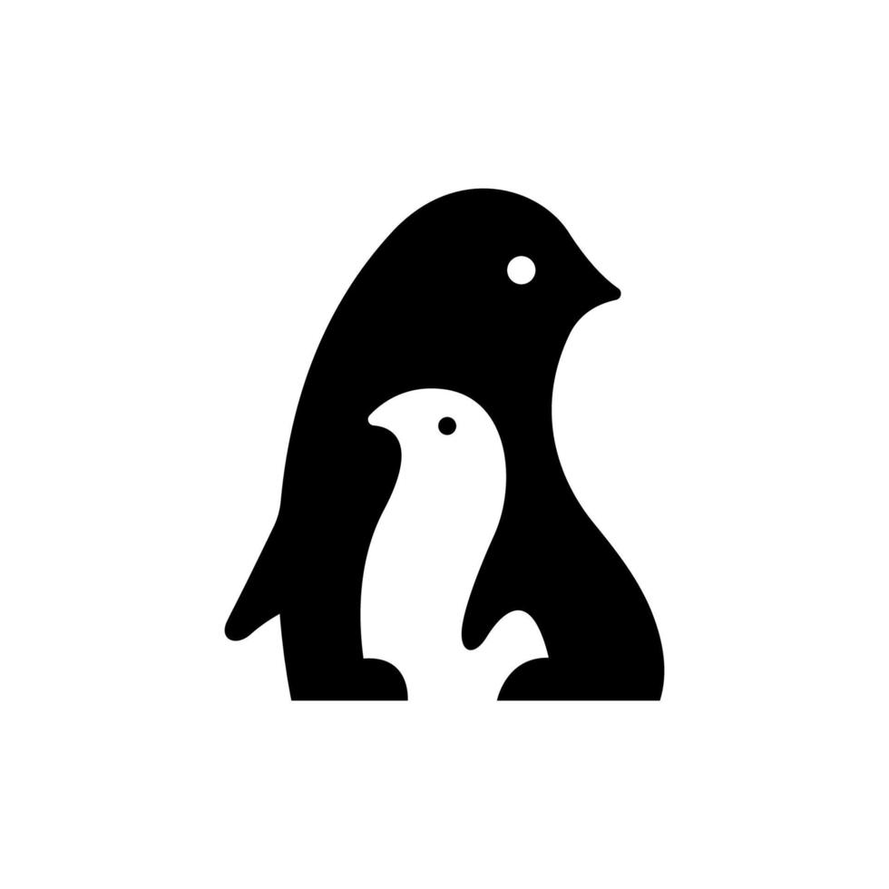 pingüino animal logo icono símbolo vector diseño gráfico