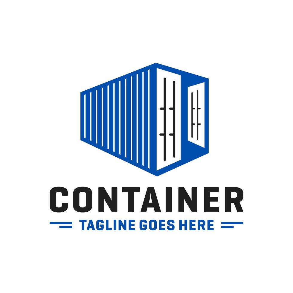 modern container or metal box logo vector