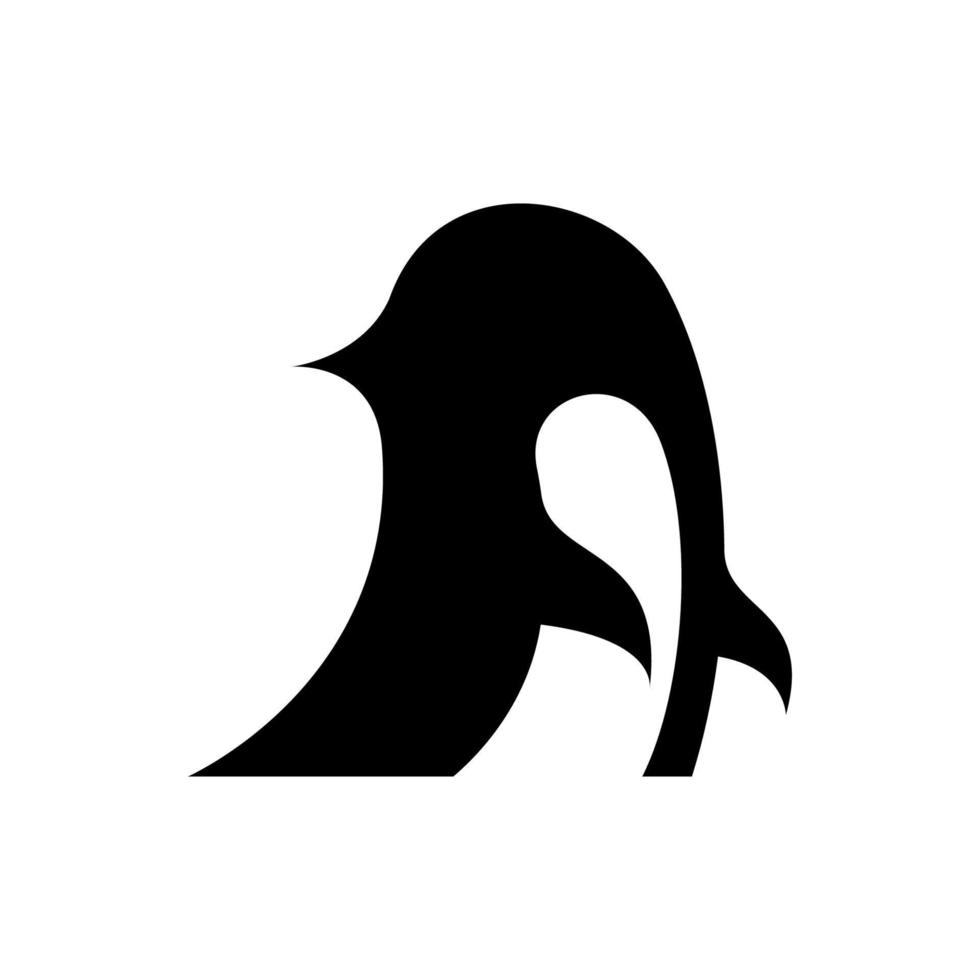 pingüino animal logo icono símbolo vector diseño gráfico