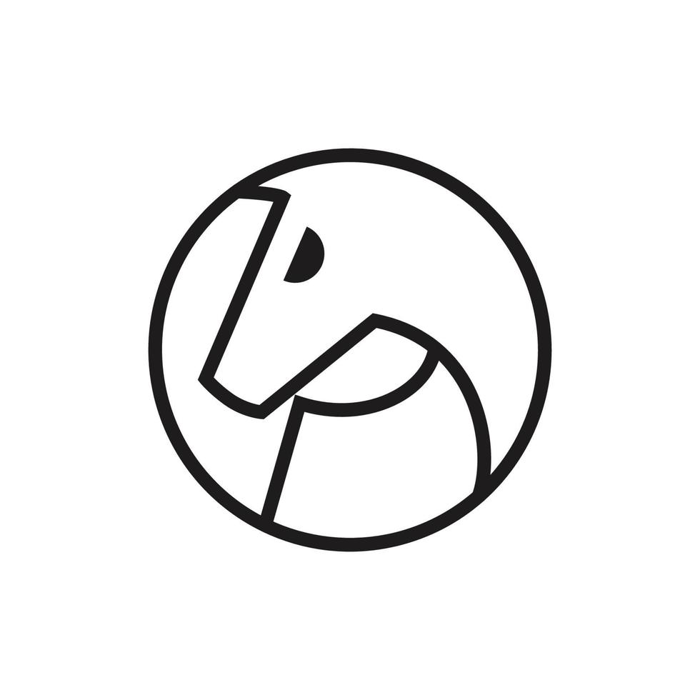 Diseño gráfico del vector del símbolo del icono del logotipo del caballo