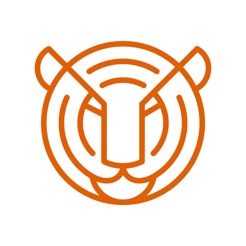 Tiger Line Logo Icon Symbol Vector Graphic Design