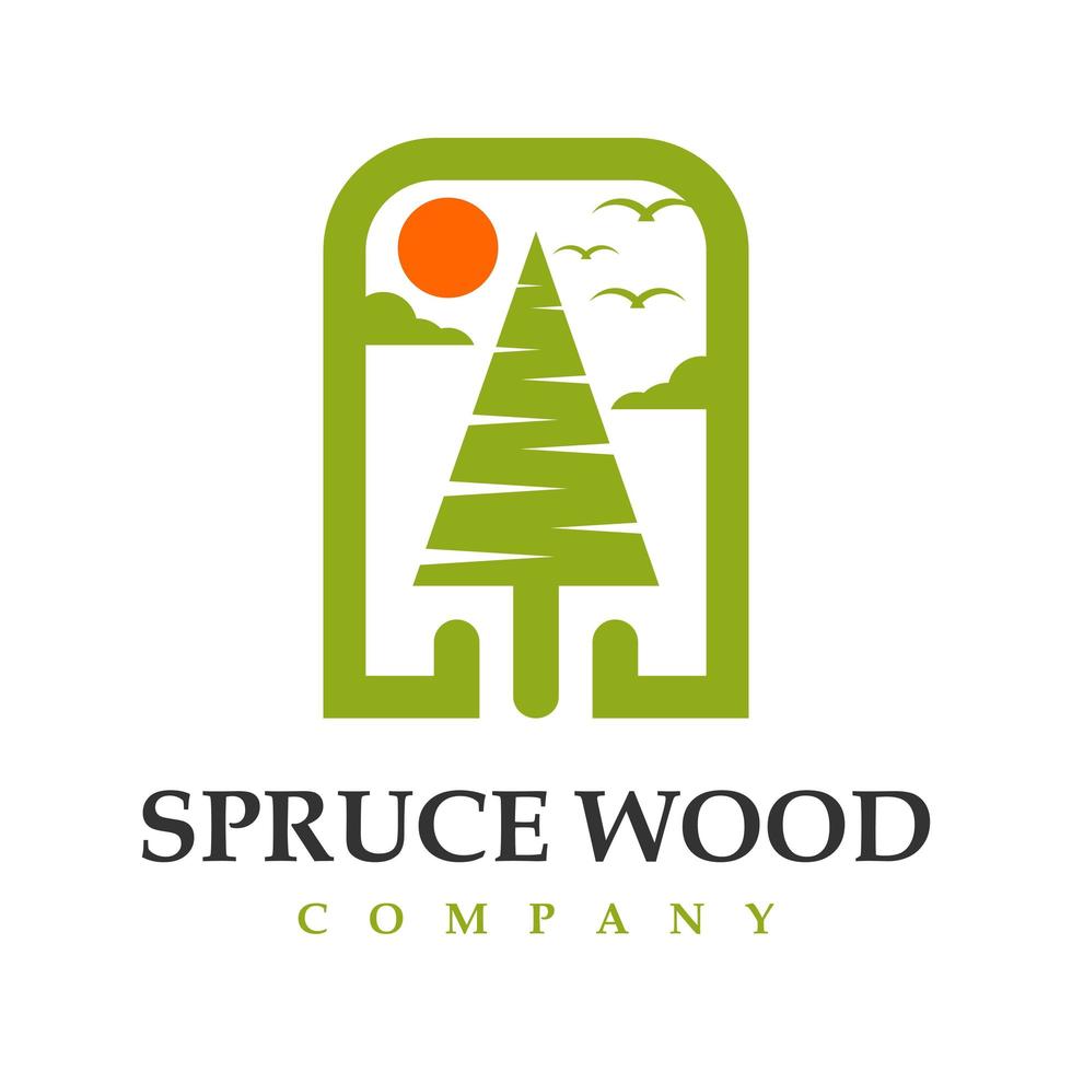 spruce logo design your company vector