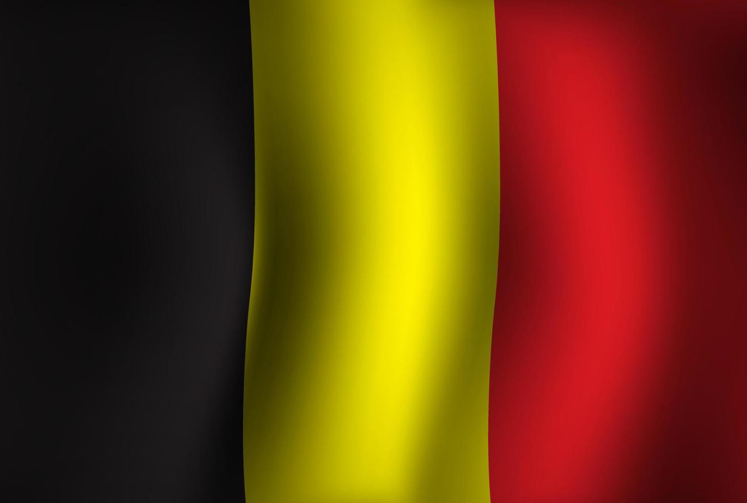 Belgium Flag Background Waving 3D. National Independence Day Banner Wallpaper vector