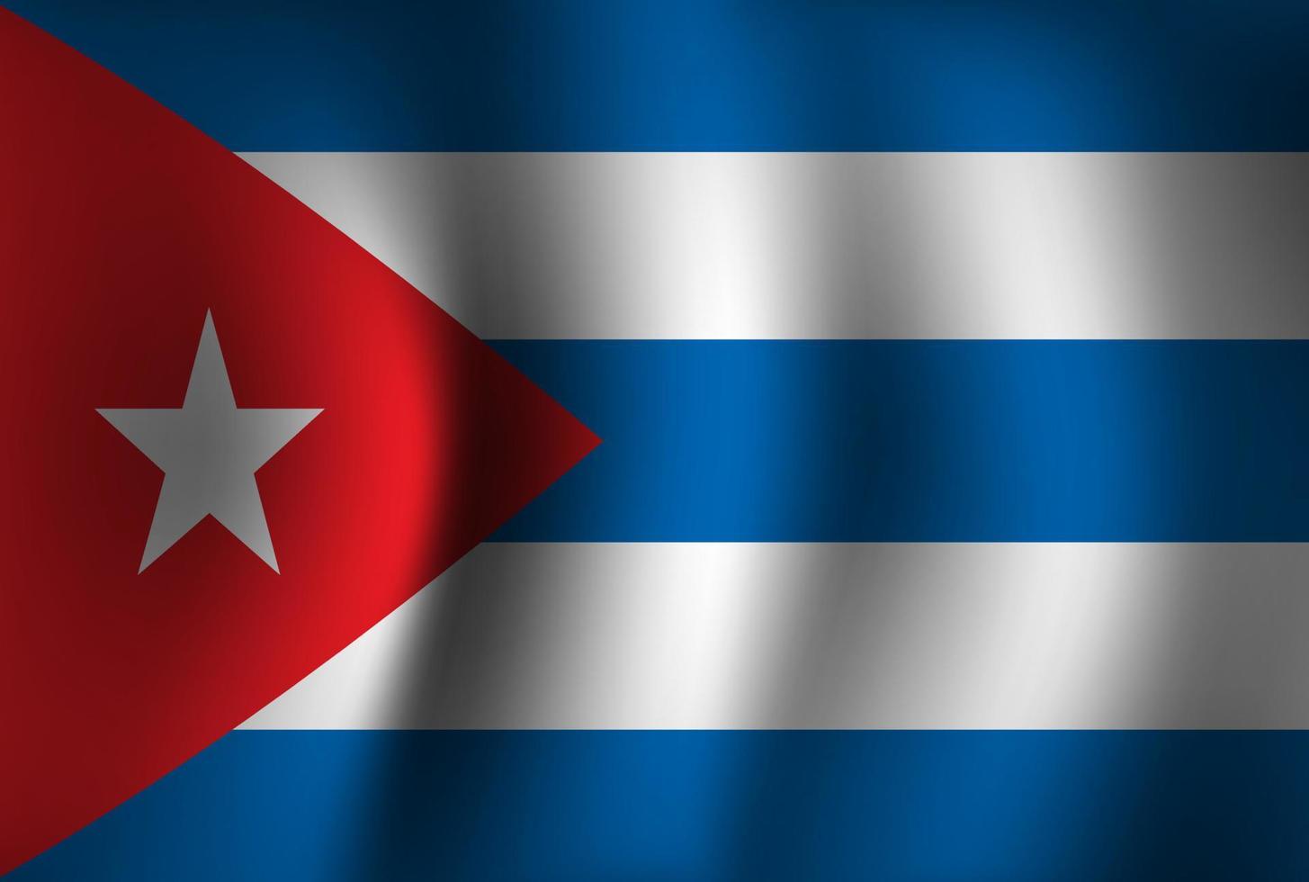 Cuba Flag Background Waving 3D. National Independence Day Banner Wallpaper vector