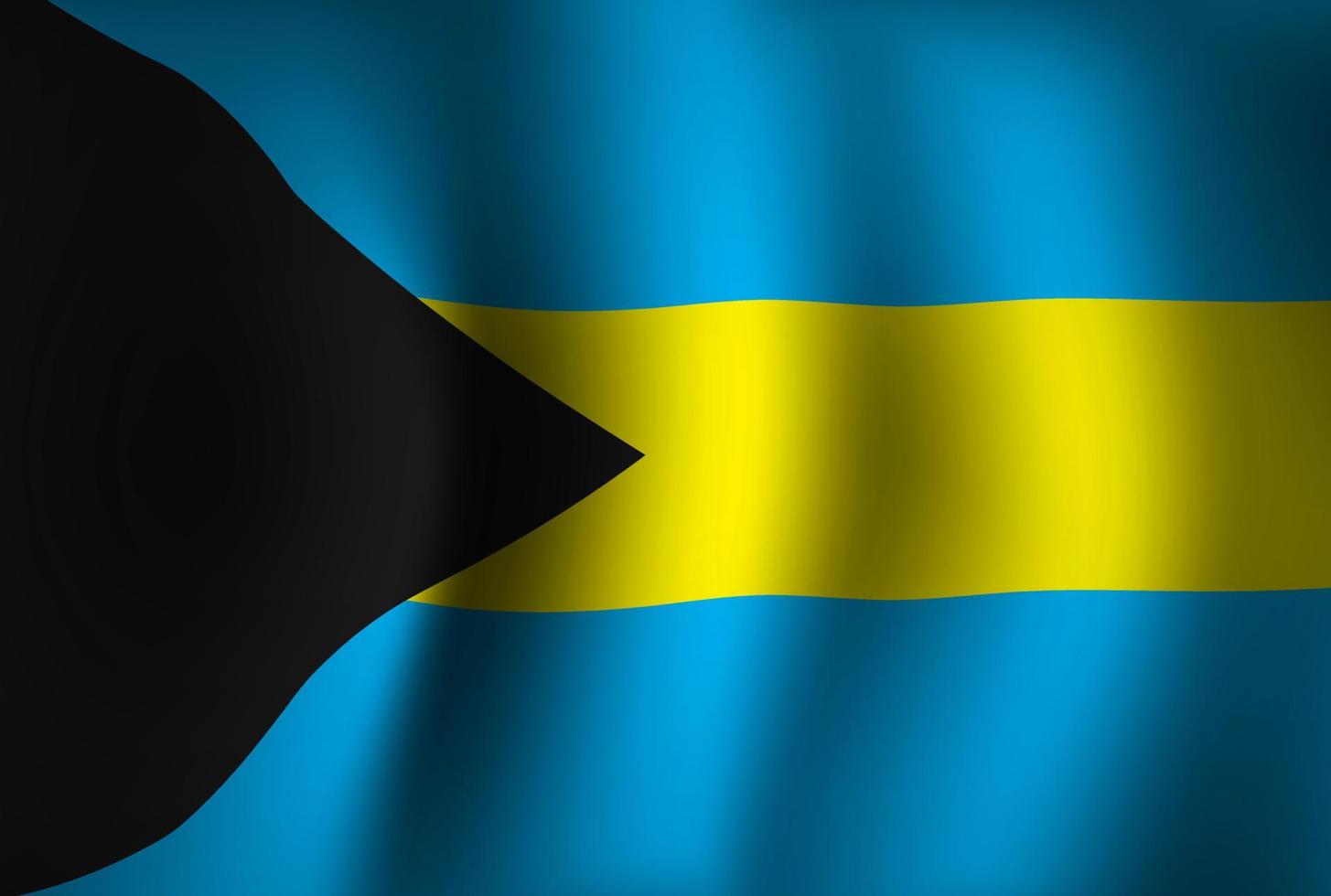 Bahamas Flag Background Waving 3D. National Independence Day Banner Wallpaper vector