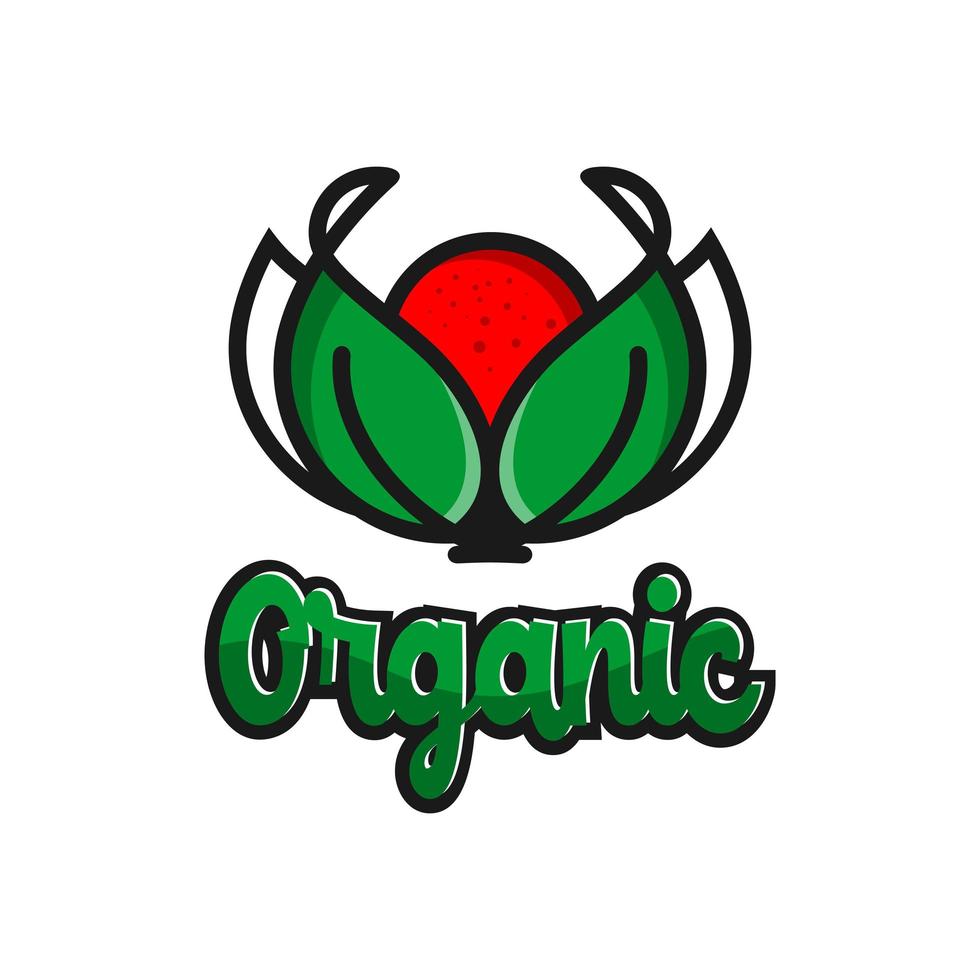 logotipo de hoja floral orgánica vector