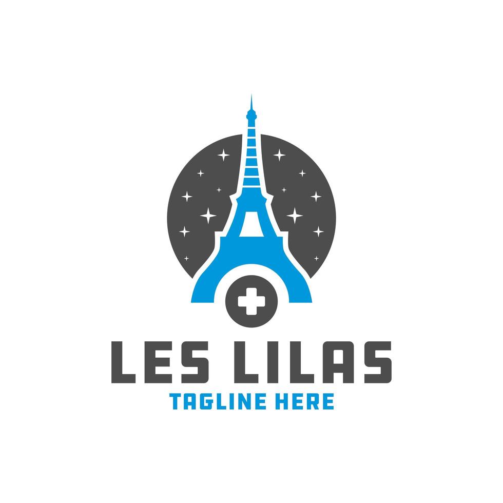 logotipo moderno de la torre eiffel vector