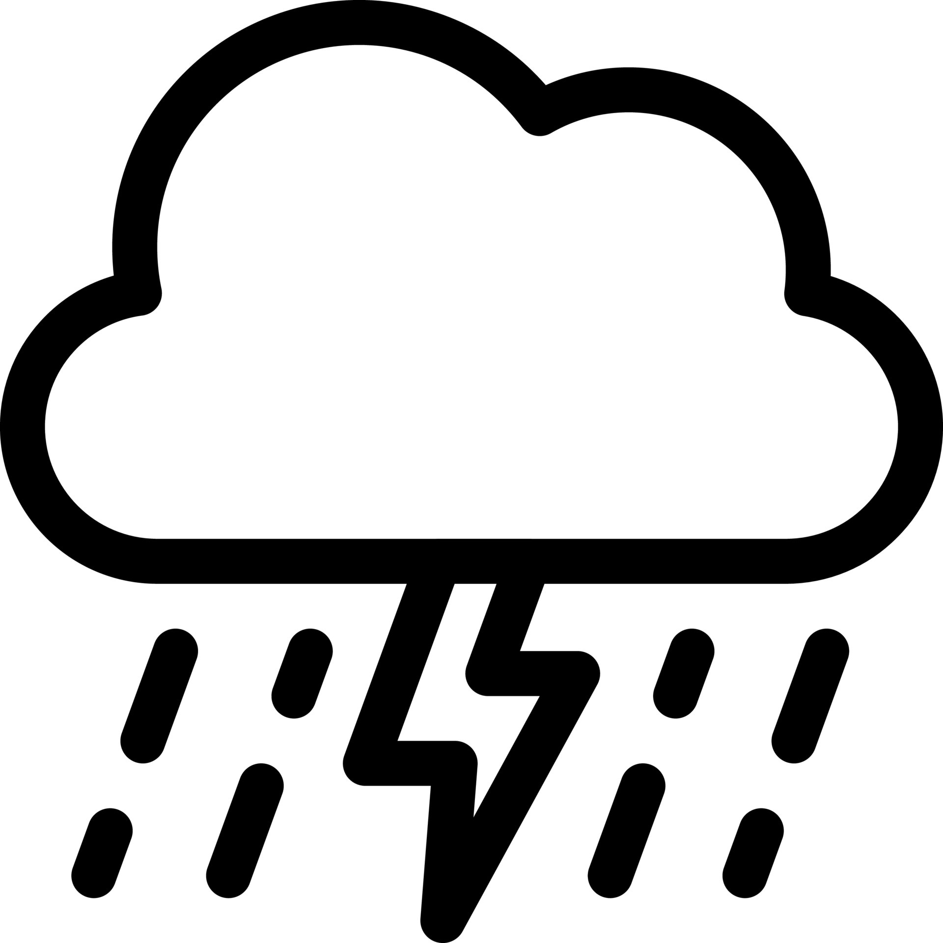 icono de vector de tormenta simple, editable, 48 píxeles 5022015 Vector