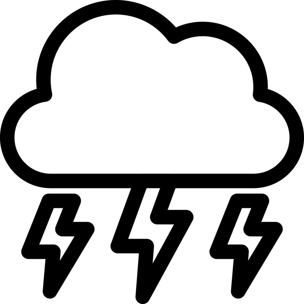 simple thunder vector icon, editable, 48 pixel