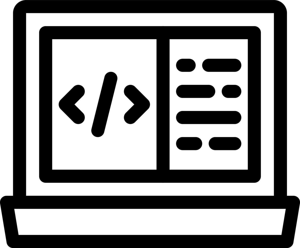 icono de vector de codificación simple, editable, 48 píxeles