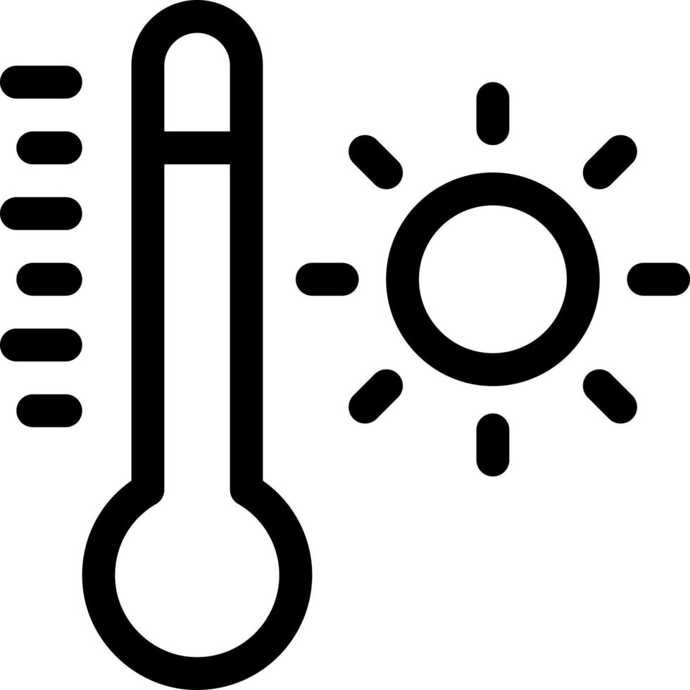 simple hot thermometer vector icon, editable, 48 pixel