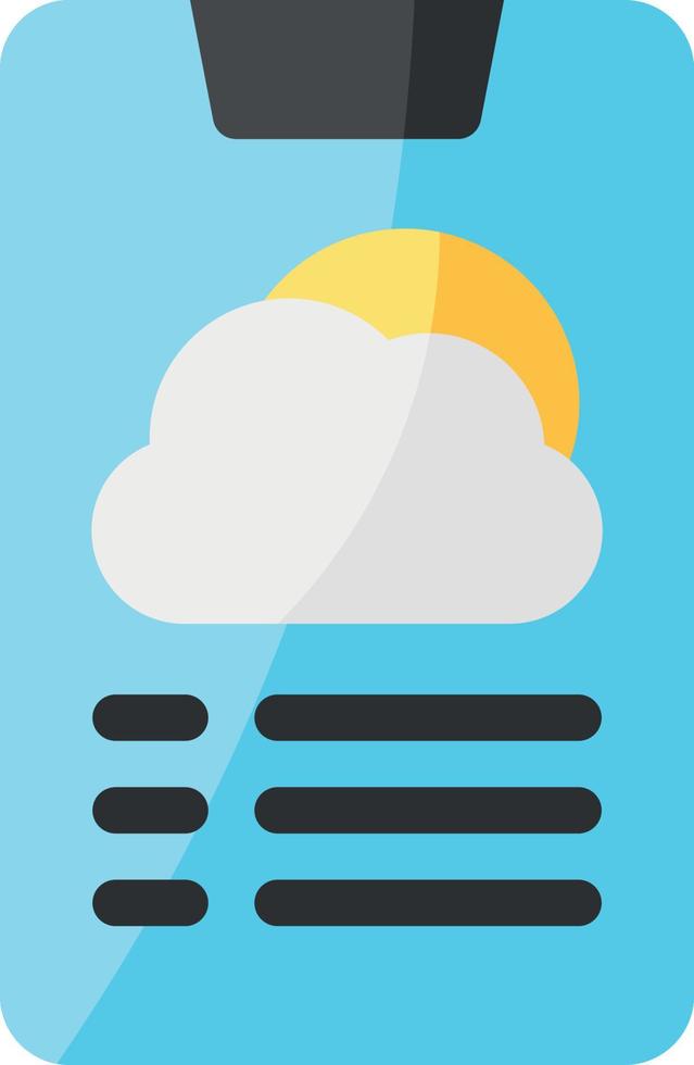 icono de vector de aplicación meteorológica simple, editable, 48 píxeles