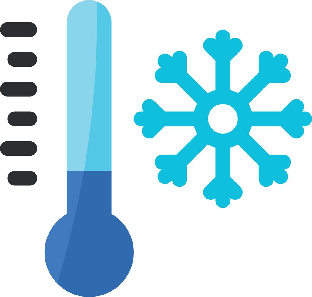 icono de vector de termómetro frío simple, editable, 48 píxeles