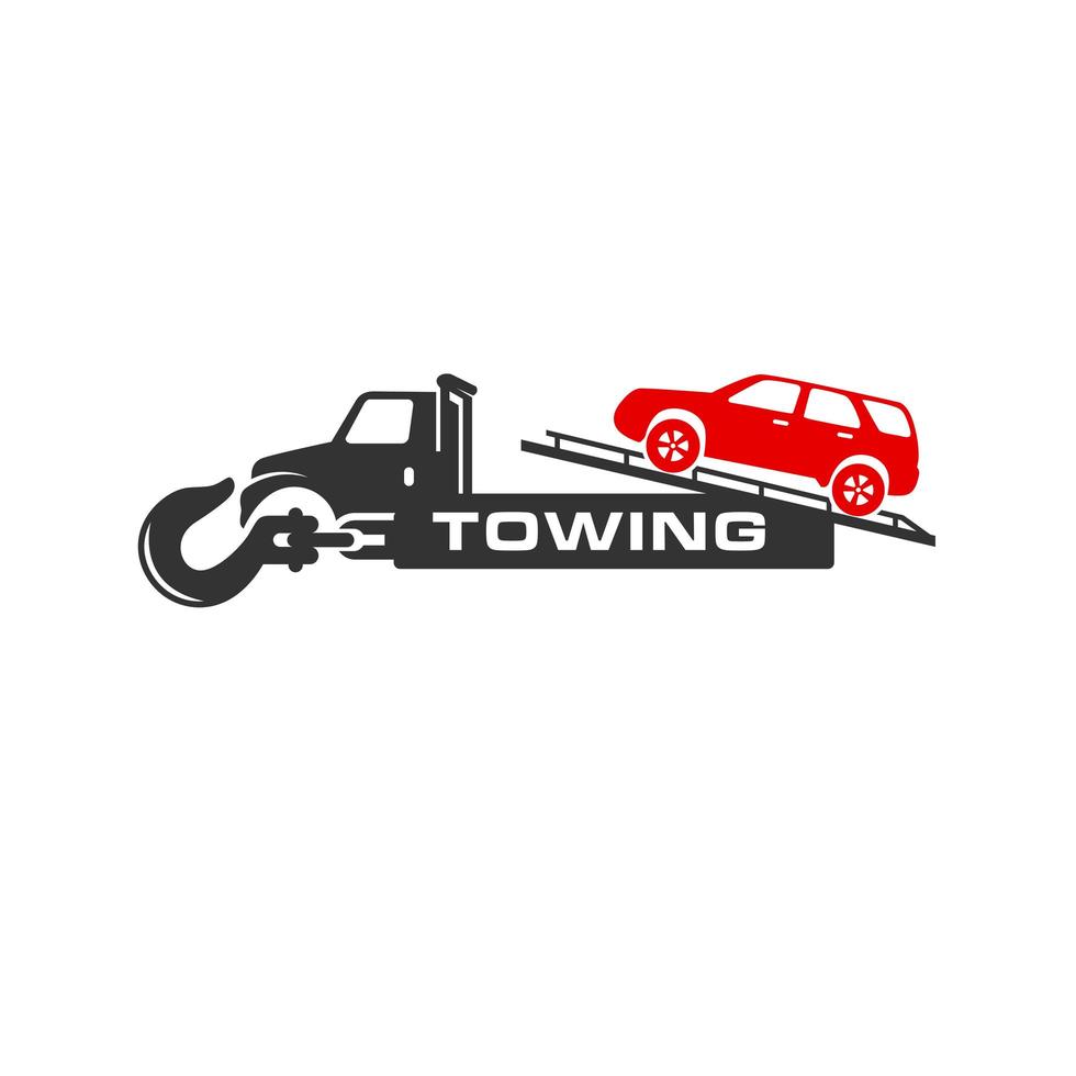 Car Transport Crane Service Logo vector